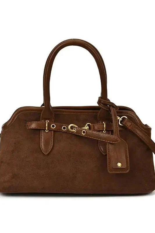 Elegante Damenhandtasche aus Wildleder – Milano Classic Bag